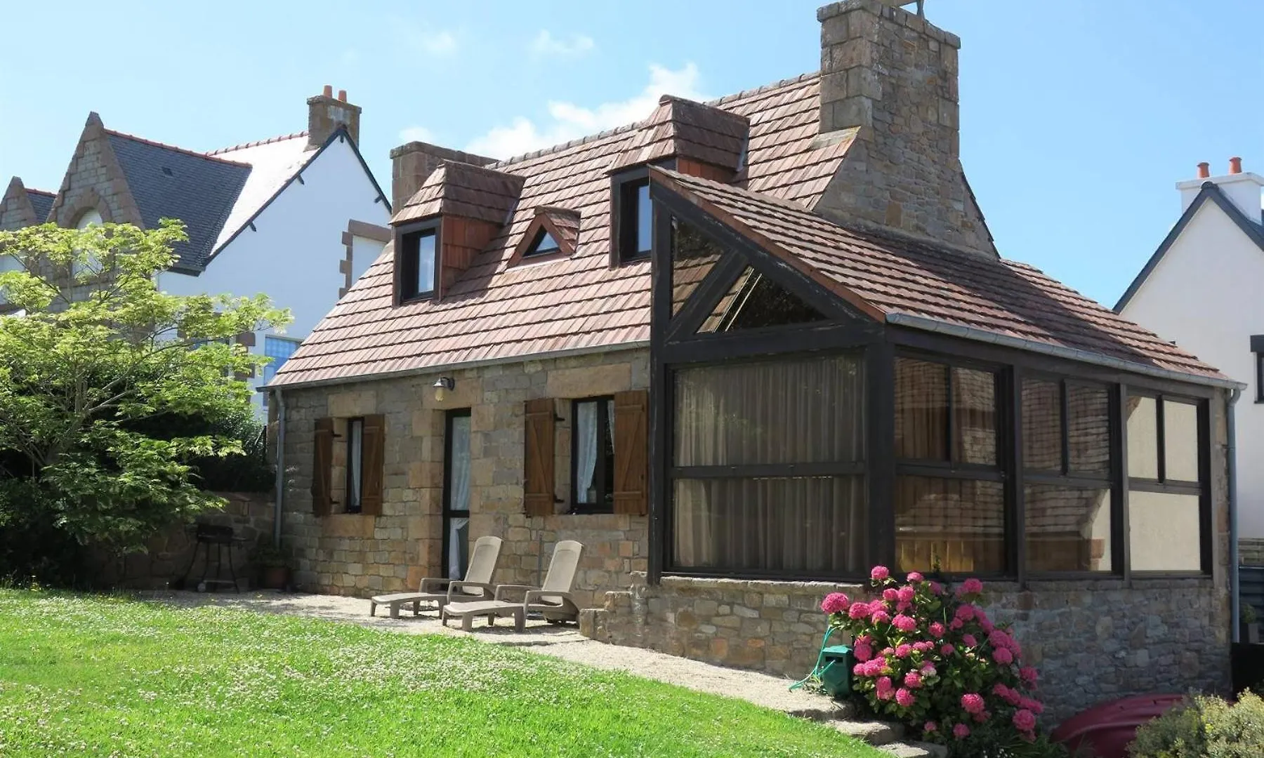 Вилла Maison Bretonne Exposee Sud Avec Jardin A 50M De La Baie Ste Anne A Tregastel - Ref 44 Франция